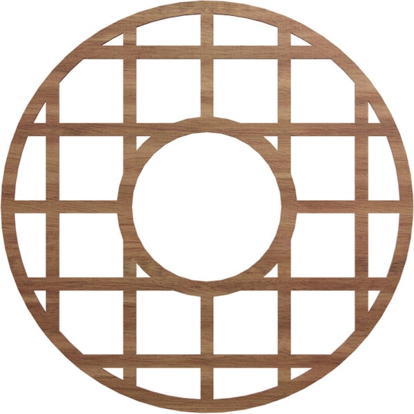 Ekena Millwork O'Neal Wood Fretwork Pierced Ceiling Medallion, Walnut, 24"OD x 8 3/4"ID x 3/8"T CMWP24X24X0375ONWA - main